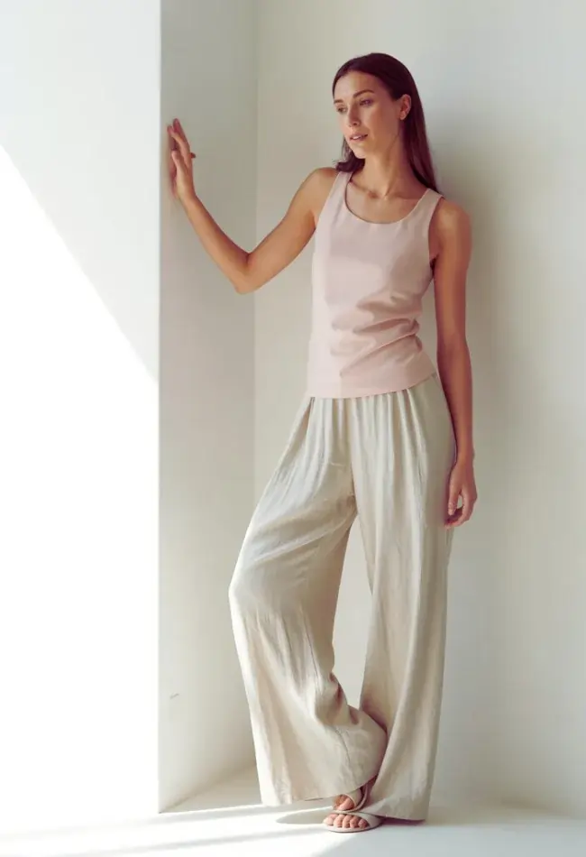 Tank Top + Wide Pants