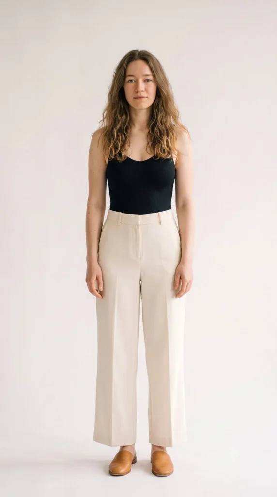 wide leg pants fitted top chic outfit
